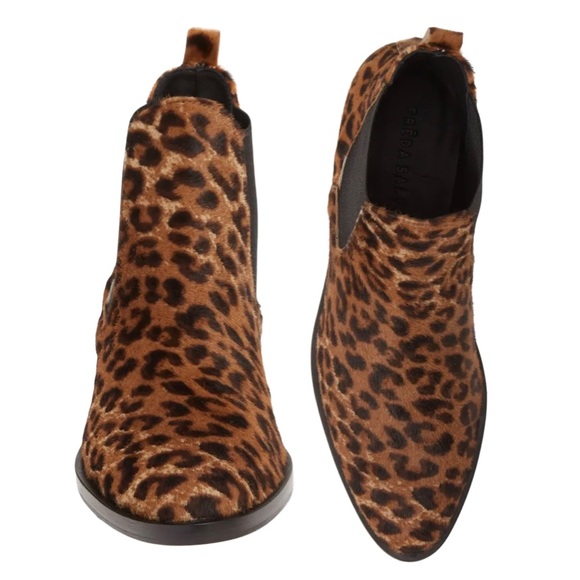 NIB - FREDA SALVADOR Calf Hair Chelsea Boot Cheetah Printed Chic Bootie - Size 6 - Picture 4 of 7